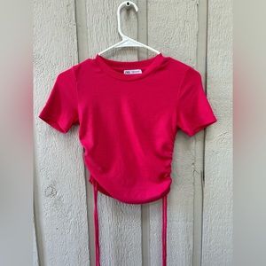 Zara Side Cinch Crop Top